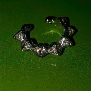 MELINDA MARIA silver spiked ear cuff…great price..brand new